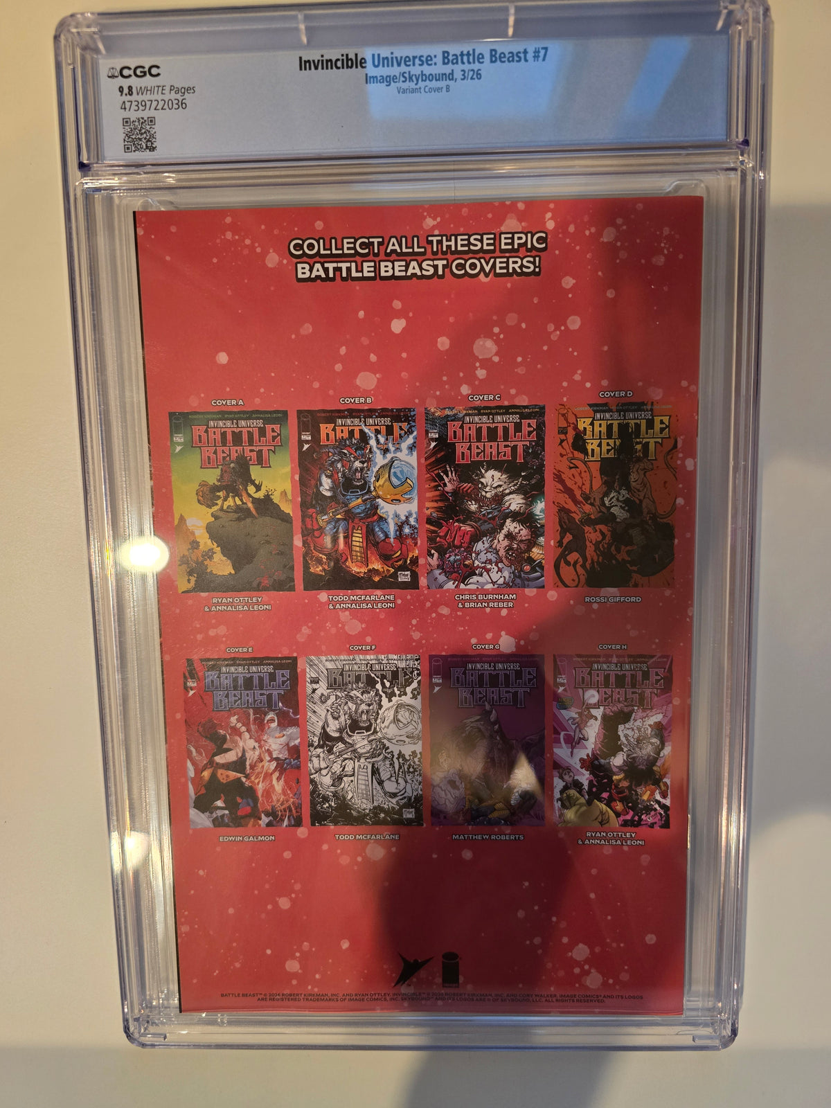 DF INVINCIBLE UNIVERSE BATTLE BEAST #7 TODD MCFARLANE VARIANT CGC GRADED (grade on cert - see photos)
