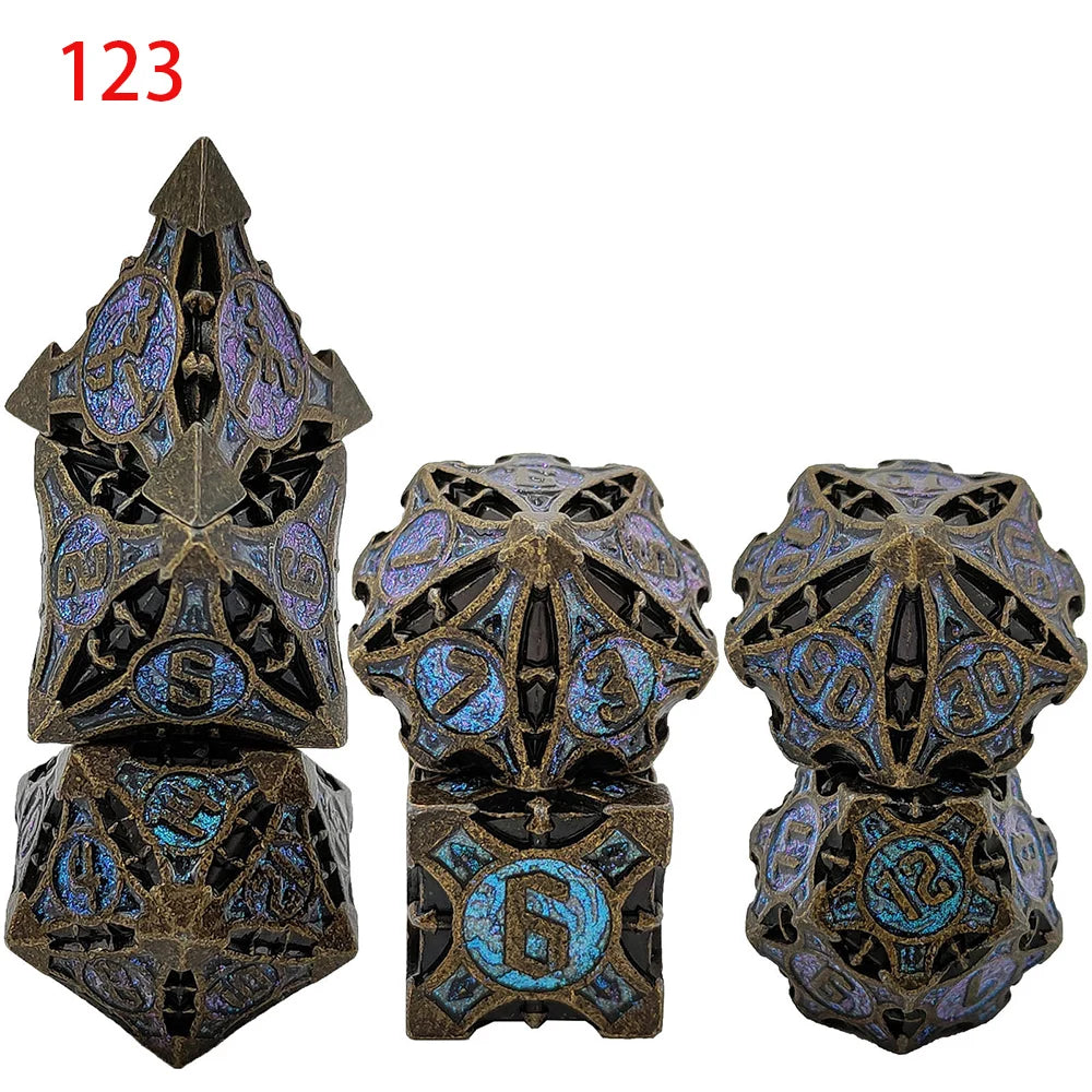 Zinc Alloy Solid Metal Dice DND Polyhedral Dice MTG