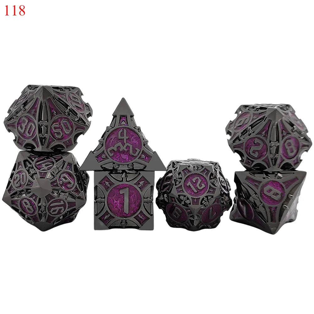 Zinc Alloy Solid Metal Dice DND Polyhedral Dice MTG