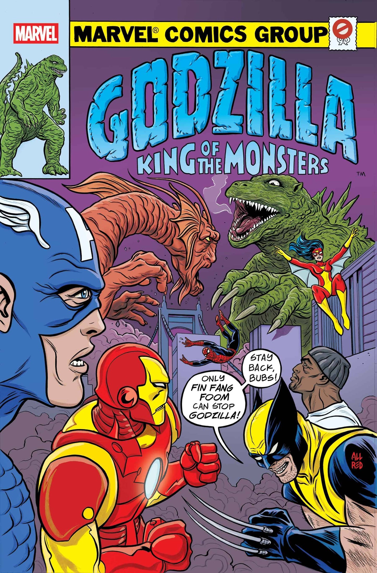 GODZILLA VS AVENGERS #1 ALLRED KING OF MONSTERS HOMAGE VAR
