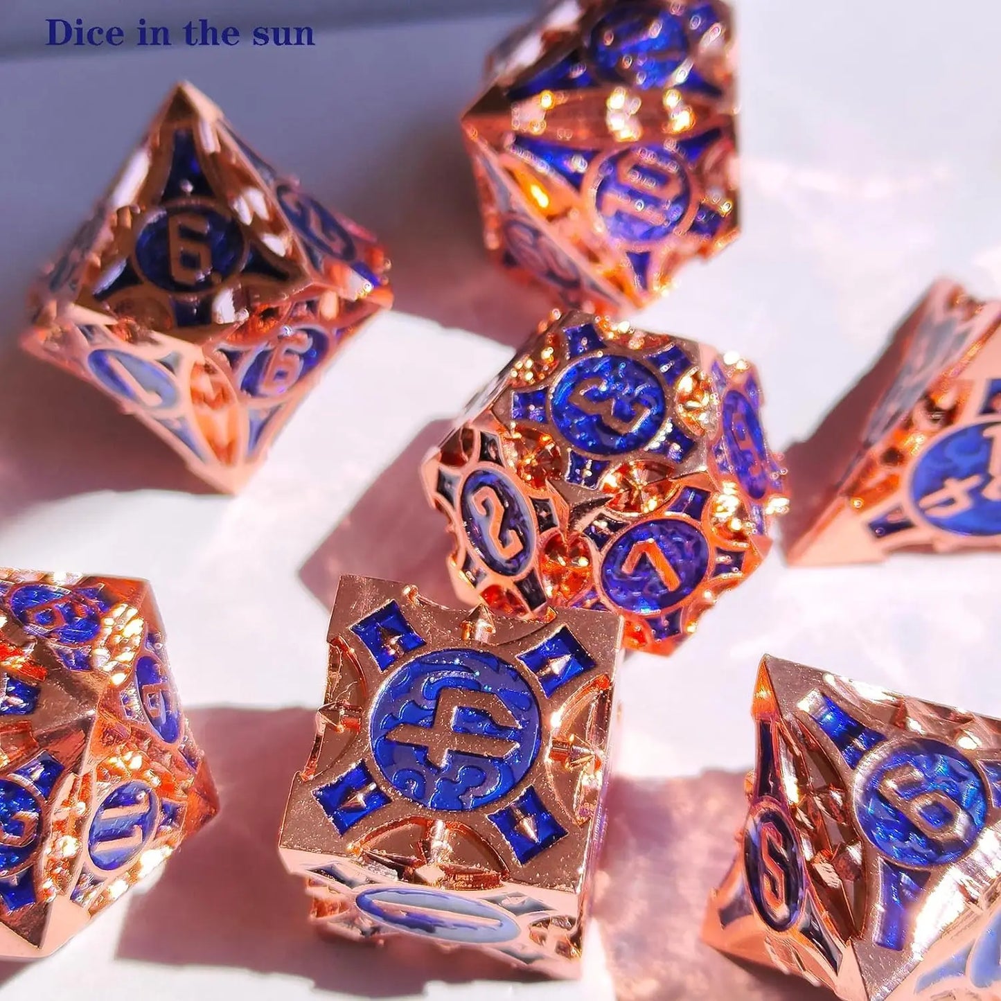 Zinc Alloy Solid Metal Dice DND Polyhedral Dice MTG
