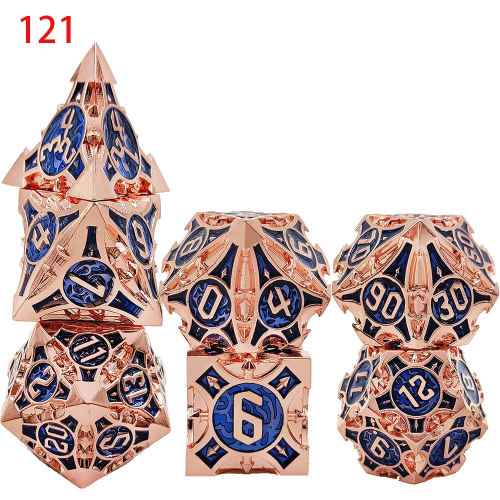 Zinc Alloy Solid Metal Dice DND Polyhedral Dice MTG