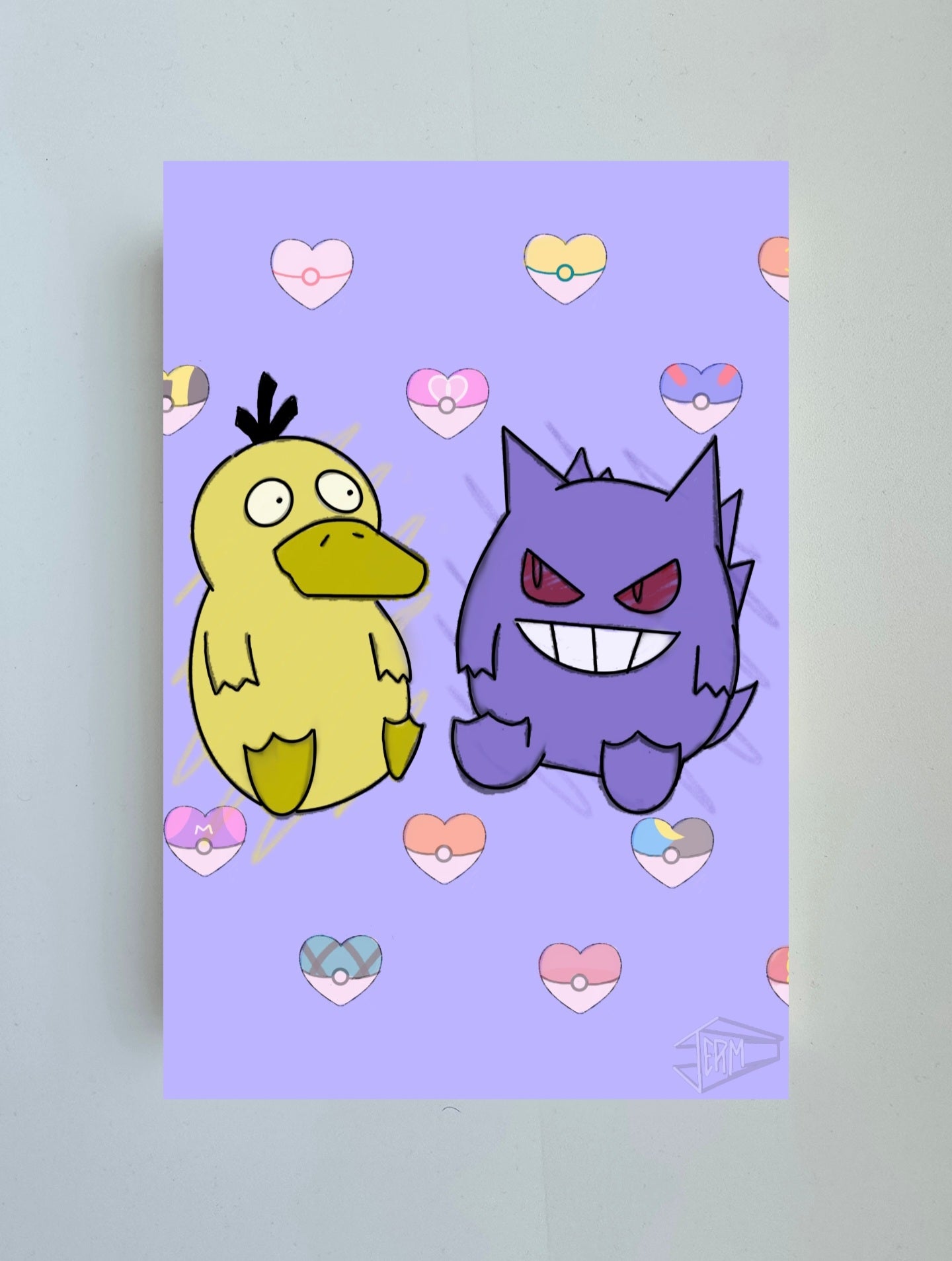 GENGAR AND PSYDUCK POSTER