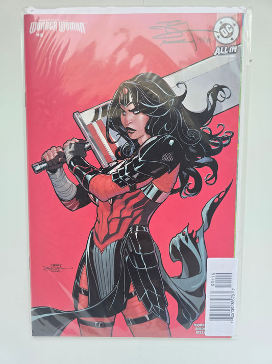 SIGNED!!! ABSOLUTE WONDER WOMAN #18 VARIANT SIGNED BY TERRY DODSON & RACHEL DODSON