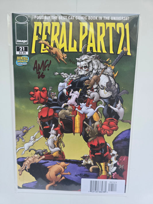 SIGNED!! FERAL #21 INVINCIBLE TEAMUP VARIANT SIGNED BY TONY FLEECS