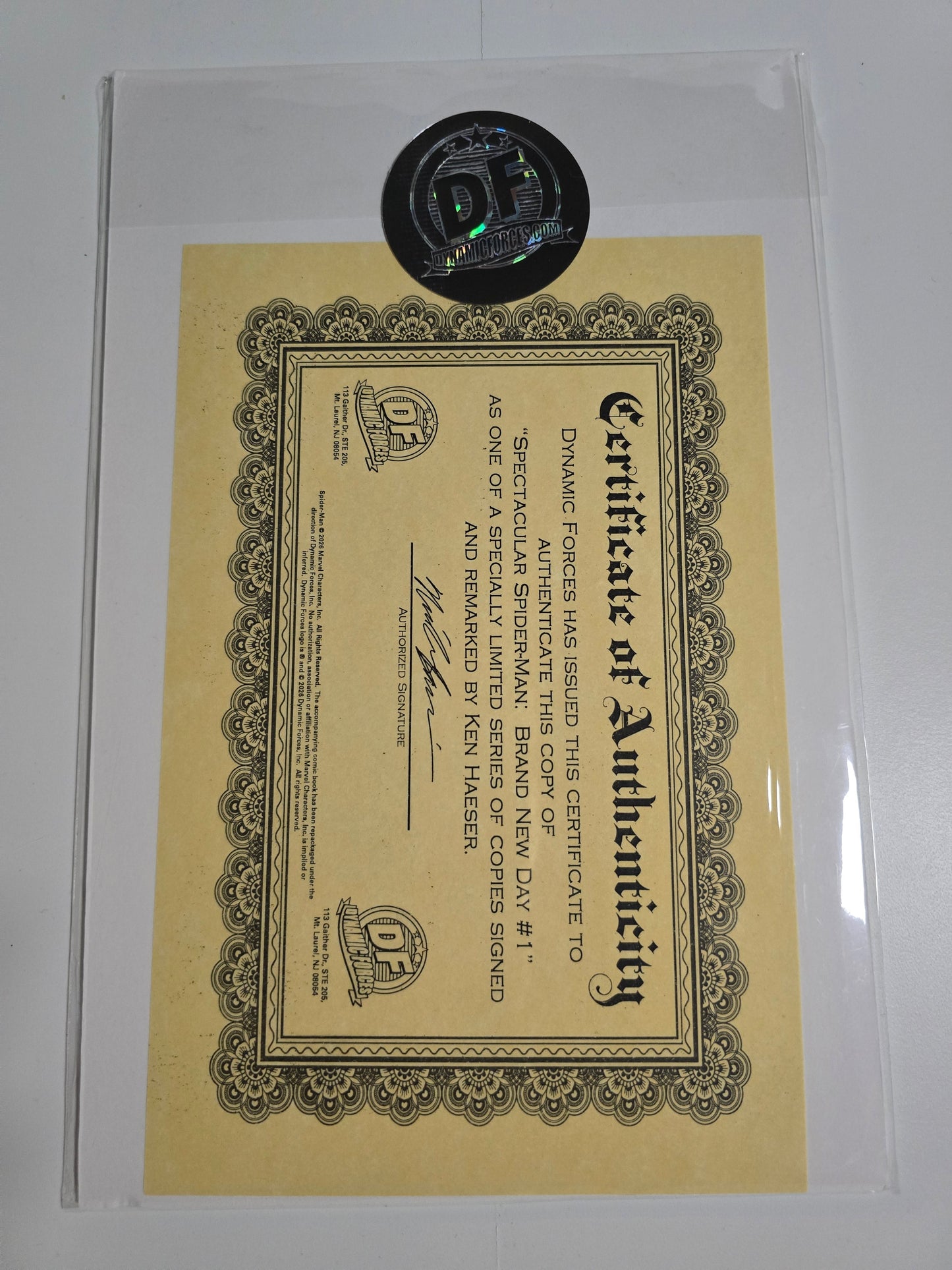 SIGNED SKETCH!!! (+TICKET AUTH) MARVEL COMICS COMMISSIONED COVER ART SPIDERMAN BLANK VARIANT SIGNED AND REMARKED BY KEN HAESER WITH TORMENT