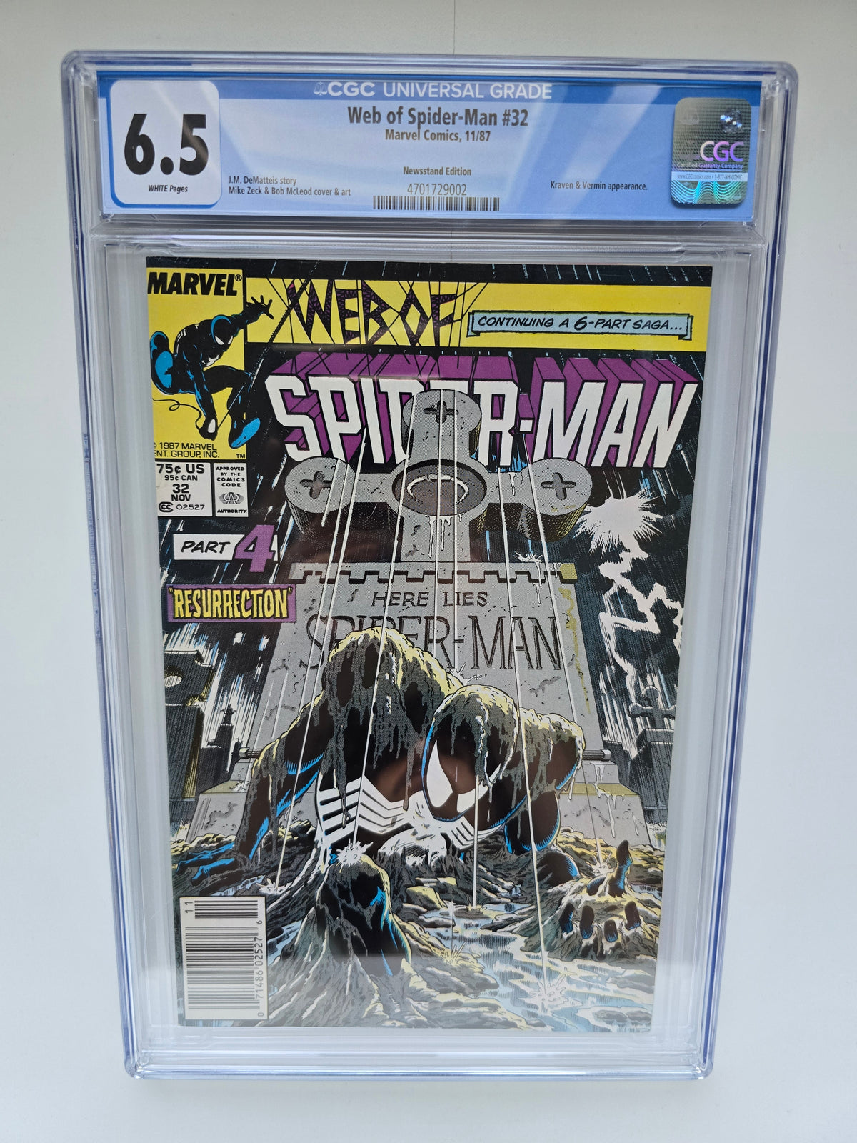 WEB OF SPIDER-MAN #32 CGC 6.5