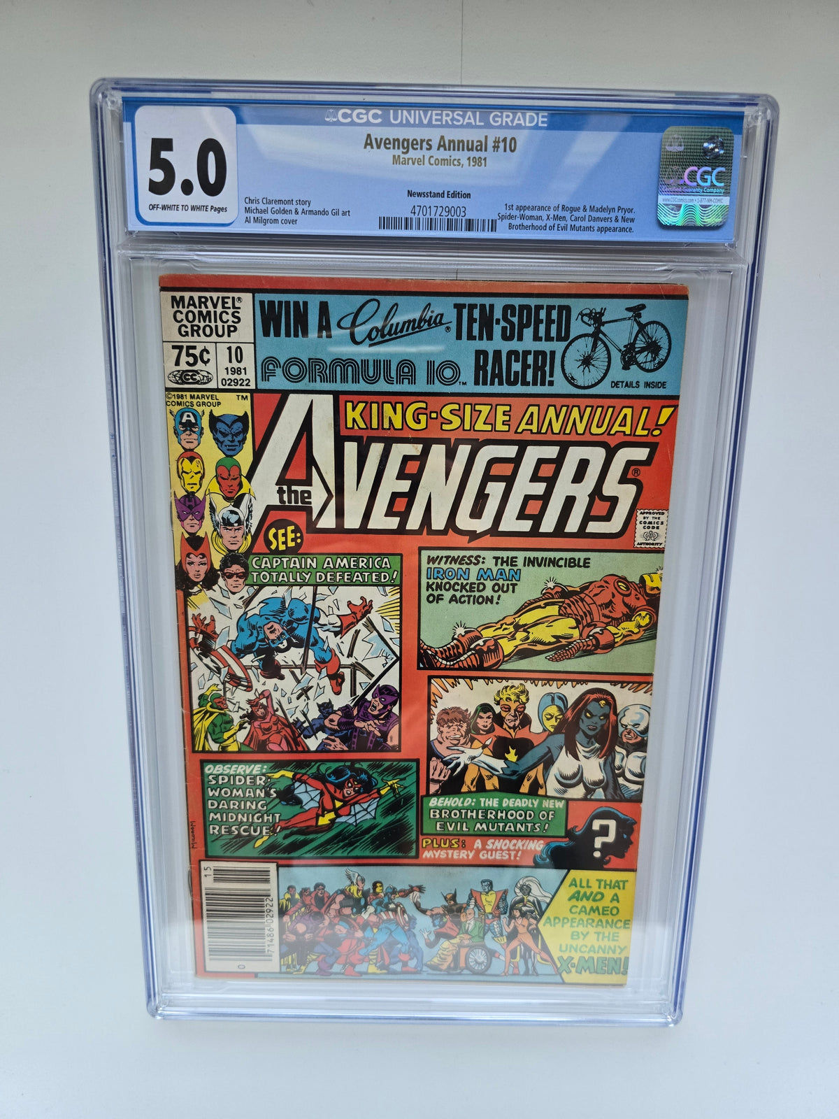 AVENGERS ANNUAL #10 CGC 5.0