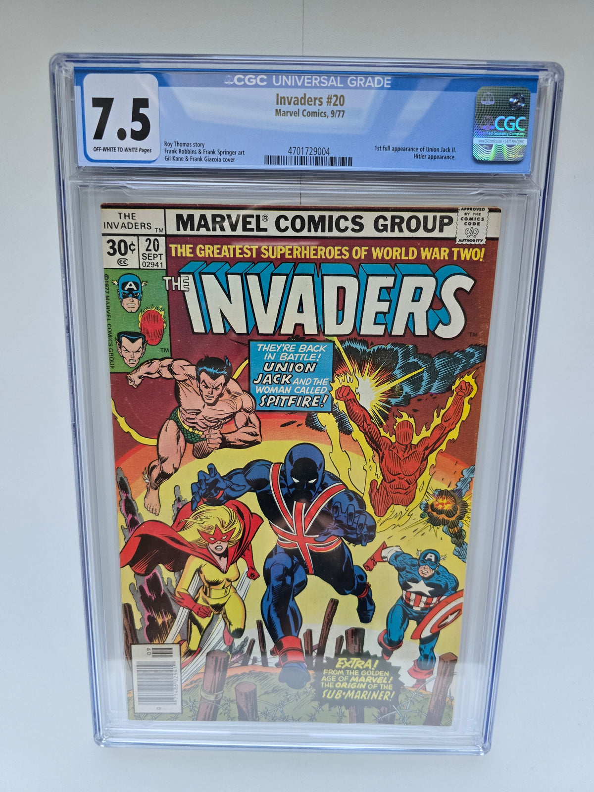 INVADERS #20 CGC 7.5