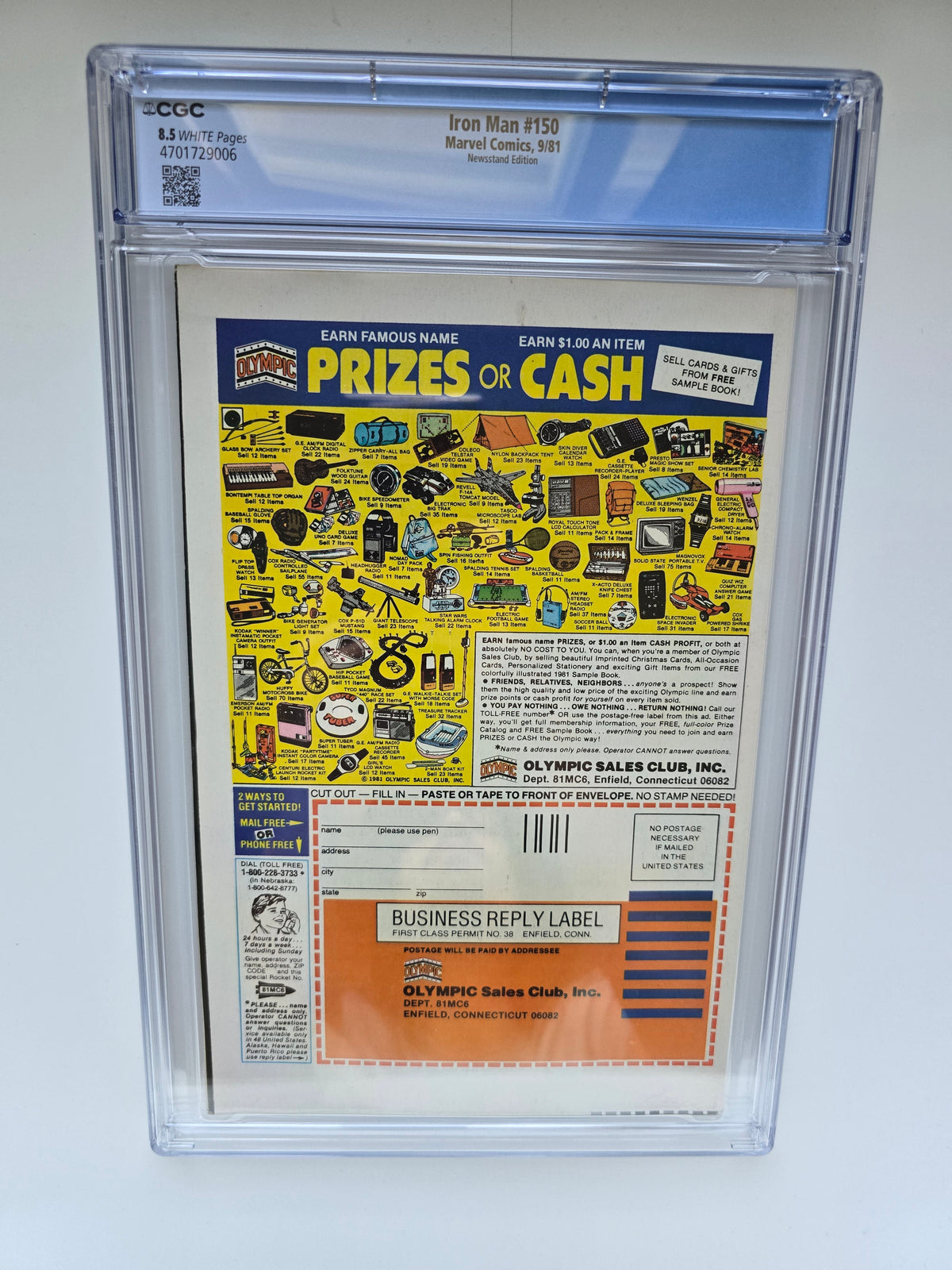 IRON MAN #150 CGC 8.5