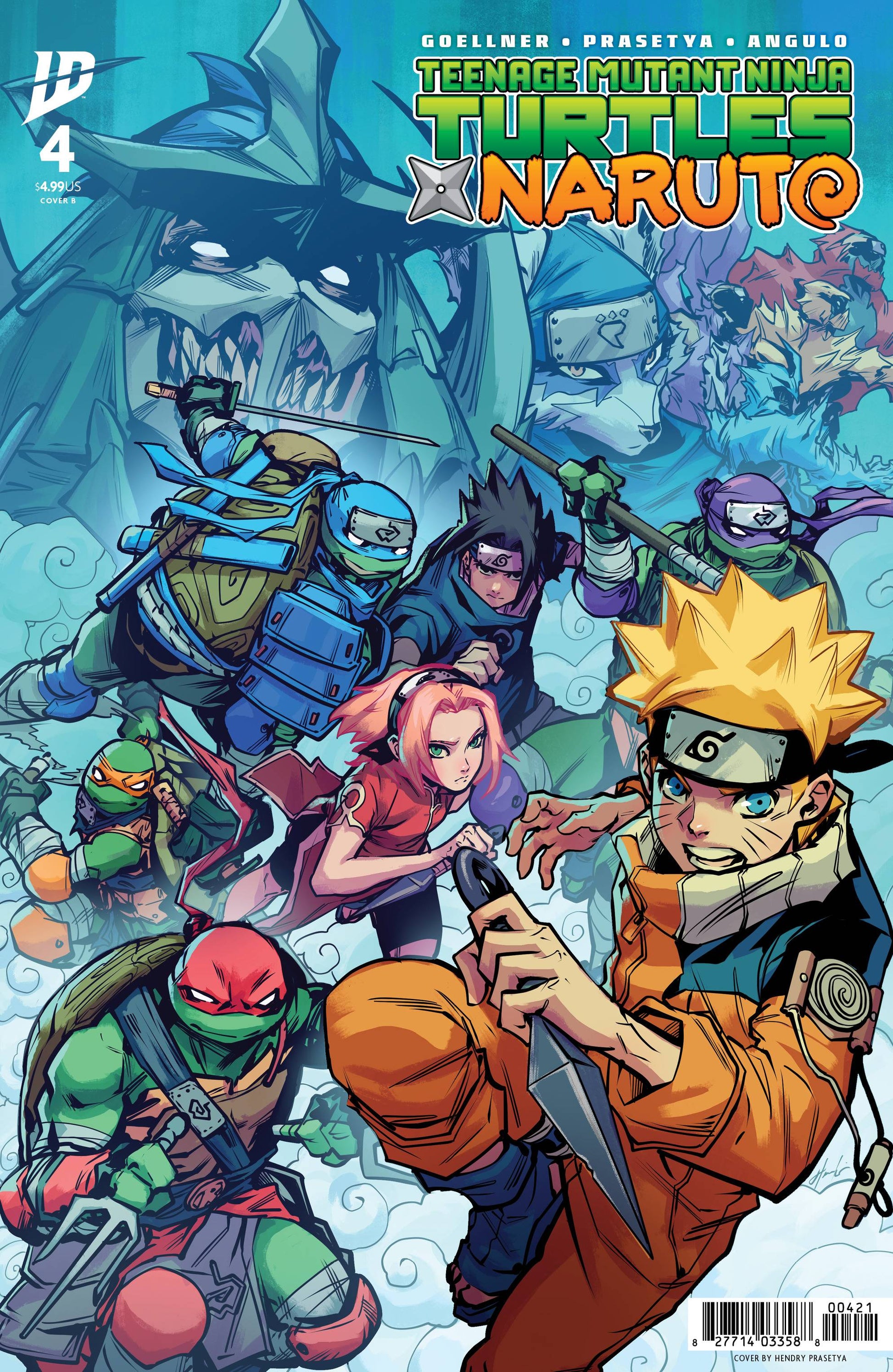 Teenage Mutant Ninja Turtles X Naruto #4 Cvr B Prasetya
