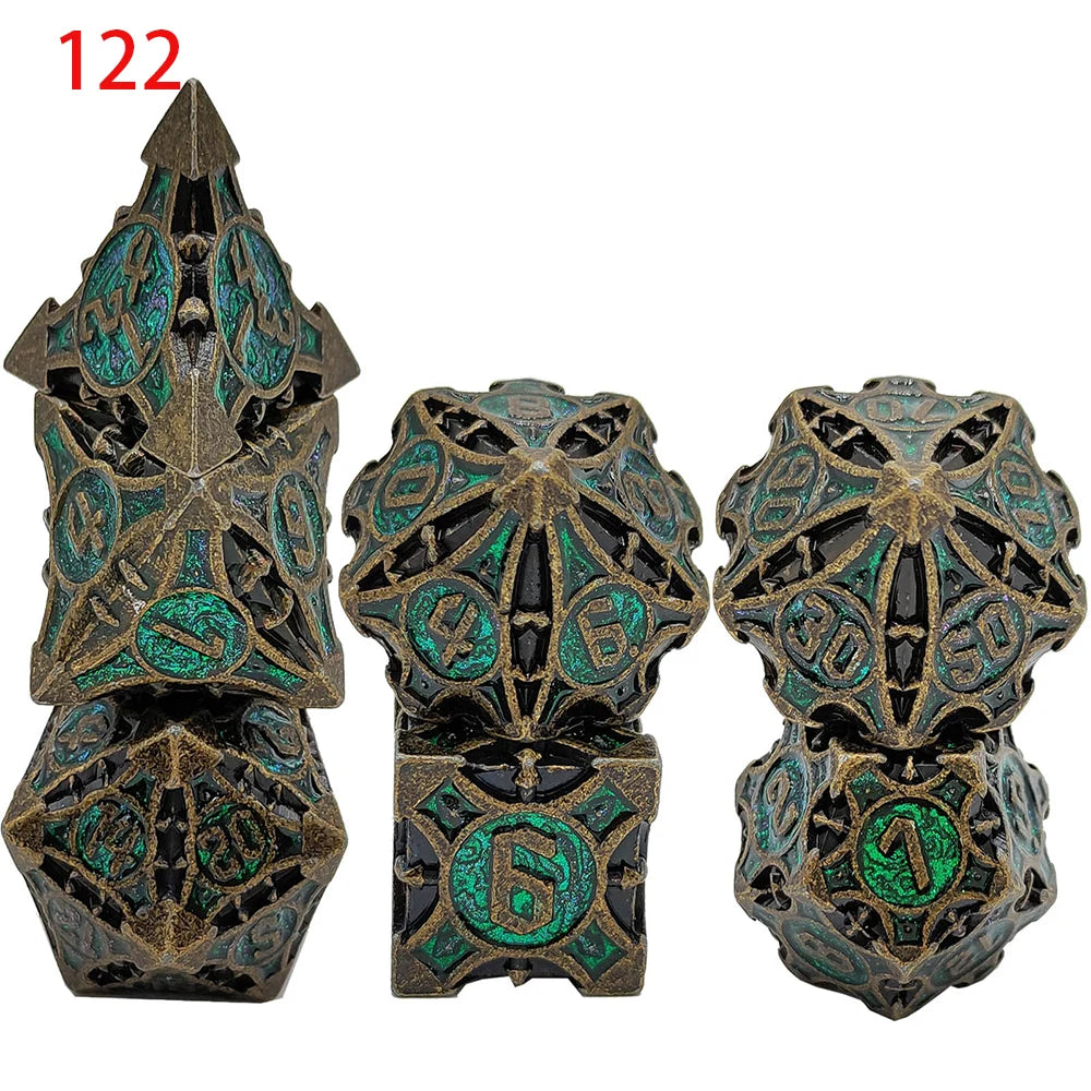 Zinc Alloy Solid Metal Dice DND Polyhedral Dice MTG