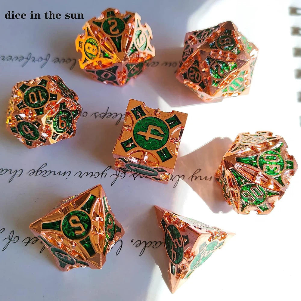 Zinc Alloy Solid Metal Dice DND Polyhedral Dice MTG